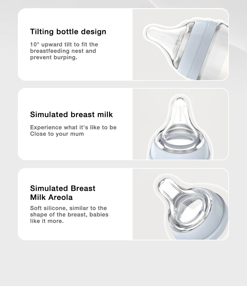 Anti-Colic Glass Baby Bottle – BPA-Free Newborn Feeding Bottle