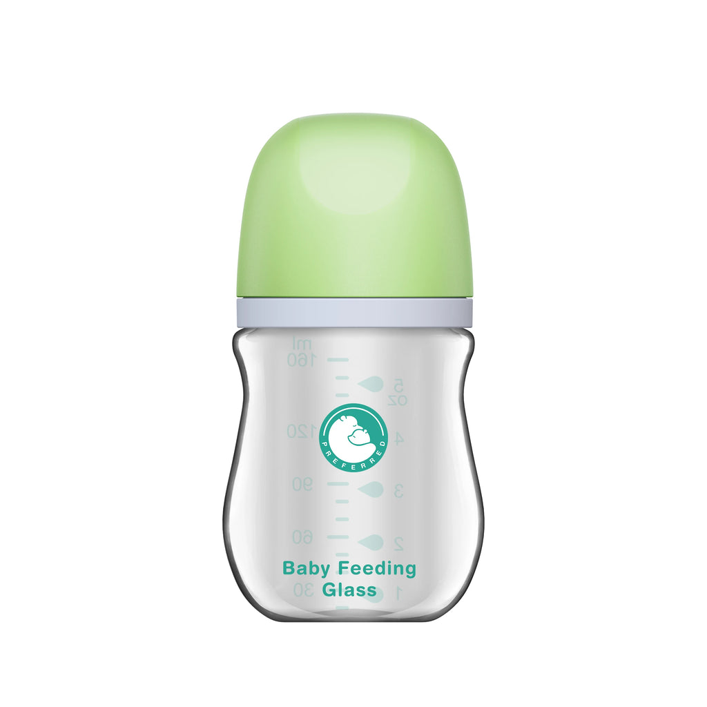 Anti-Colic Glass Baby Bottle – BPA-Free Newborn Feeding Bottle
