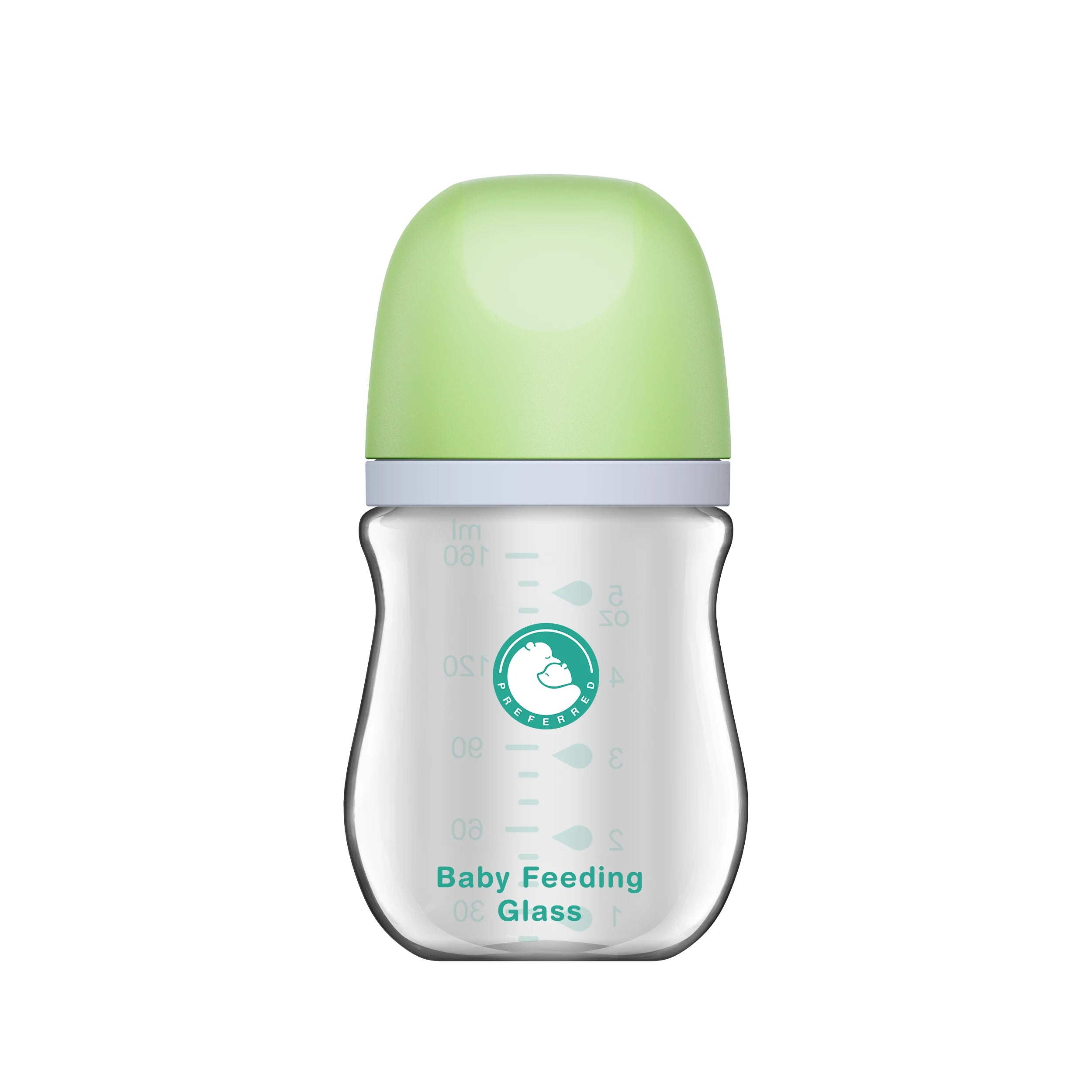 Anti-Colic Glass Baby Bottle – BPA-Free Newborn Feeding Bottle