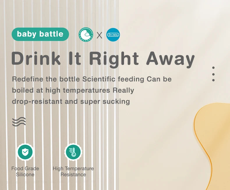 Anti-Colic Glass Baby Bottle – BPA-Free Newborn Feeding Bottle
