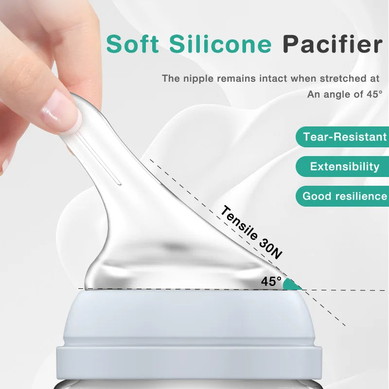 Anti-Colic Glass Baby Bottle – BPA-Free Newborn Feeding Bottle