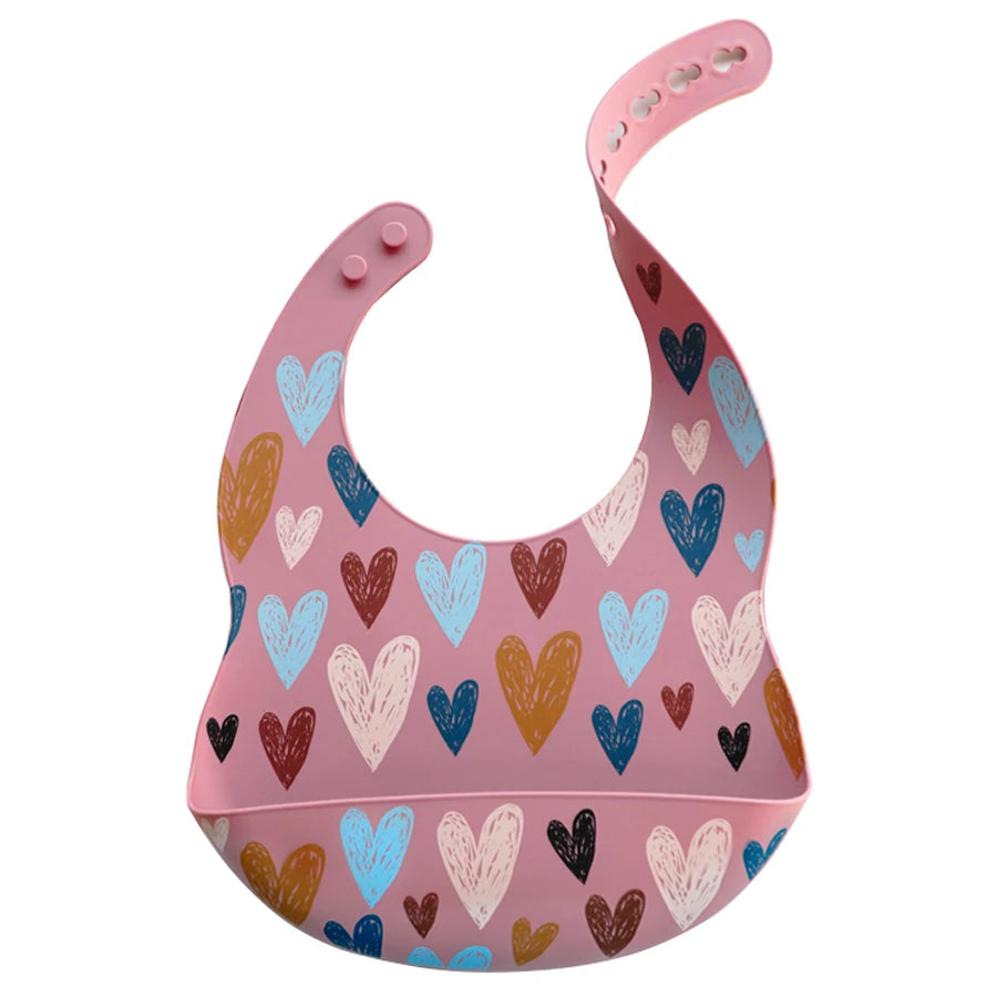 Soft Waterproof Silicone Baby Bib – Adjustable Cartoon Feeding Bib