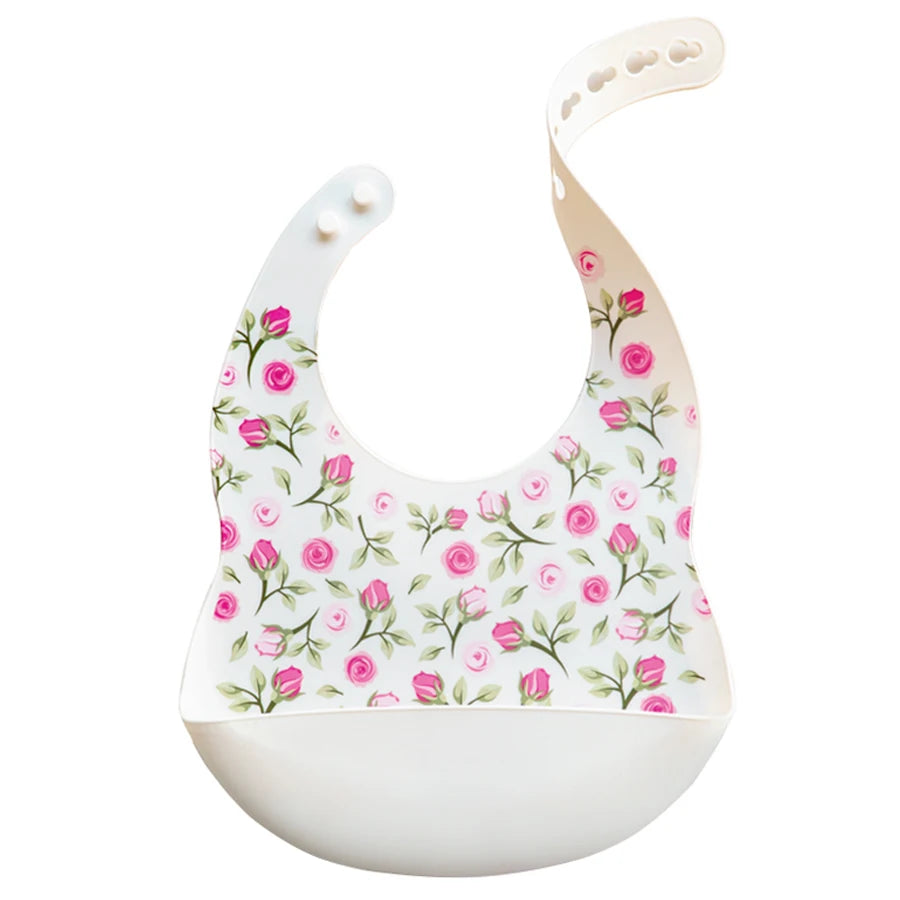 Soft Waterproof Silicone Baby Bib – Adjustable Cartoon Feeding Bib