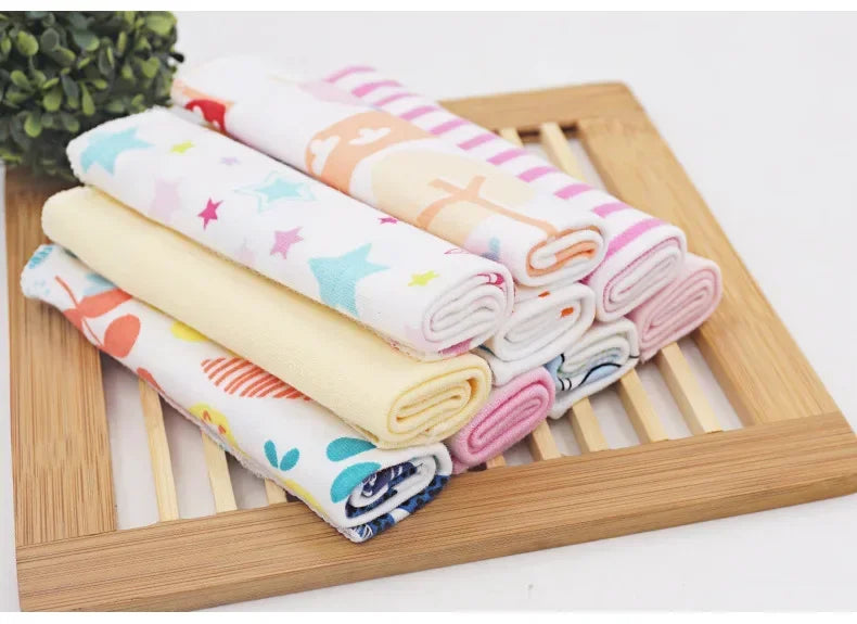 Cotton Baby Towels Set – Soft & Absorbent Newborn Saliva Washcloths (5/8 Pack)