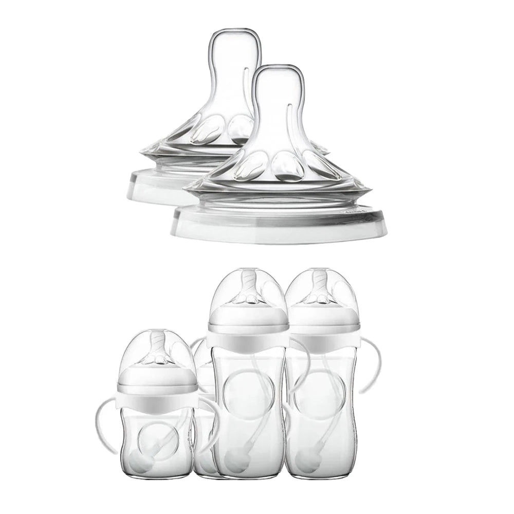 Wide-Mouth Silicone Baby Bottle Nipple – Natural Shape, BPA-Free & Soft