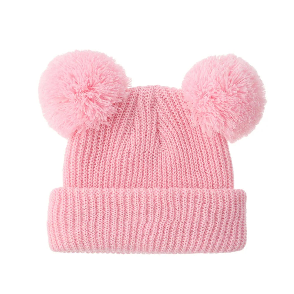 Soft Knitted Pom Pom Baby Hat – Cozy Winter Beanie for Newborns