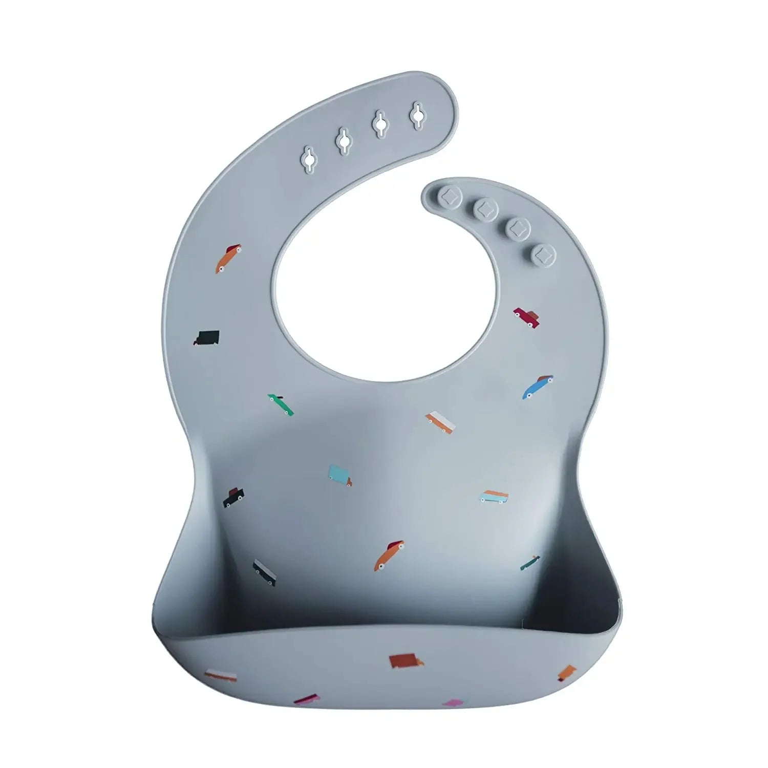 Waterproof Silicone Baby Bib – Adjustable Cute Print Feeding Bib