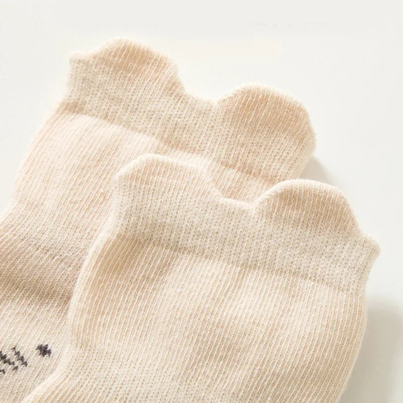 Non-Slip Baby Floor Socks – Cute Animal Pattern (3/5 Pairs)