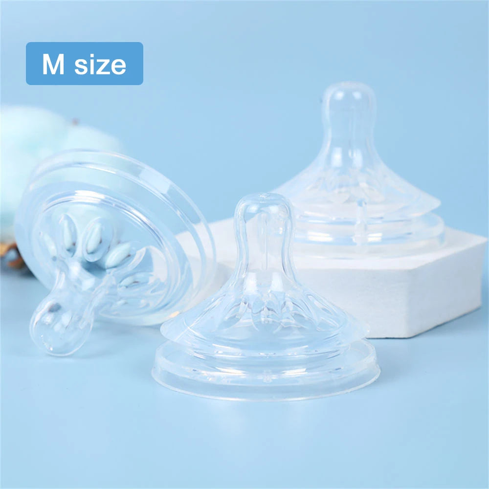 Wide-Mouth Silicone Baby Bottle Nipple – Natural Shape, BPA-Free & Soft