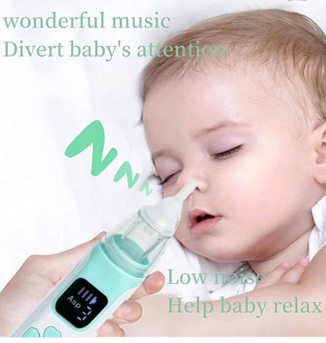 Gentle Electric Baby Nasal Aspirator – Quiet & Safe for Newborns