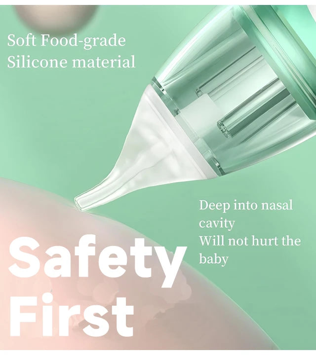 Gentle Electric Baby Nasal Aspirator – Quiet & Safe for Newborns