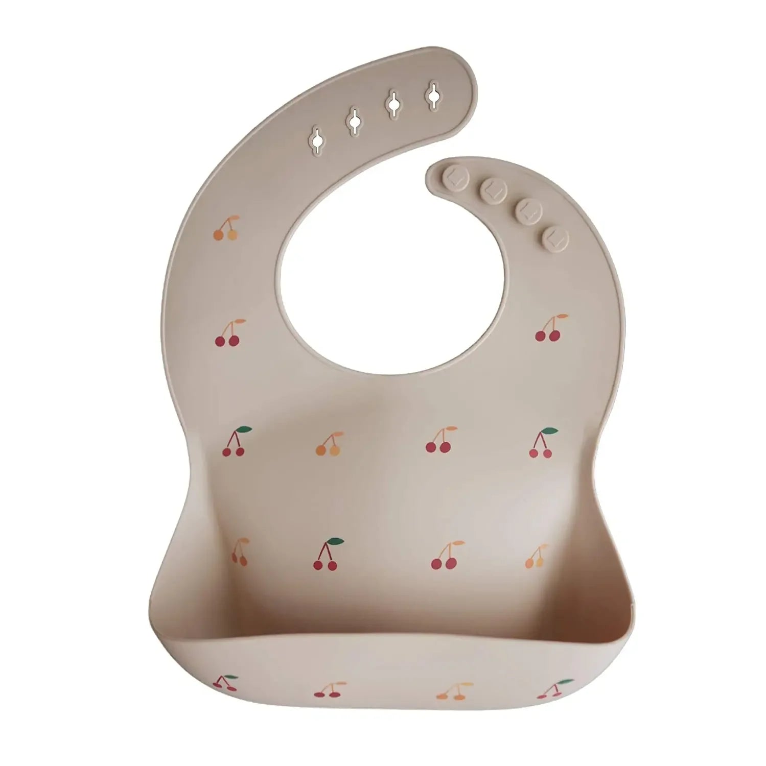 Waterproof Silicone Baby Bib – Adjustable Cute Print Feeding Bib