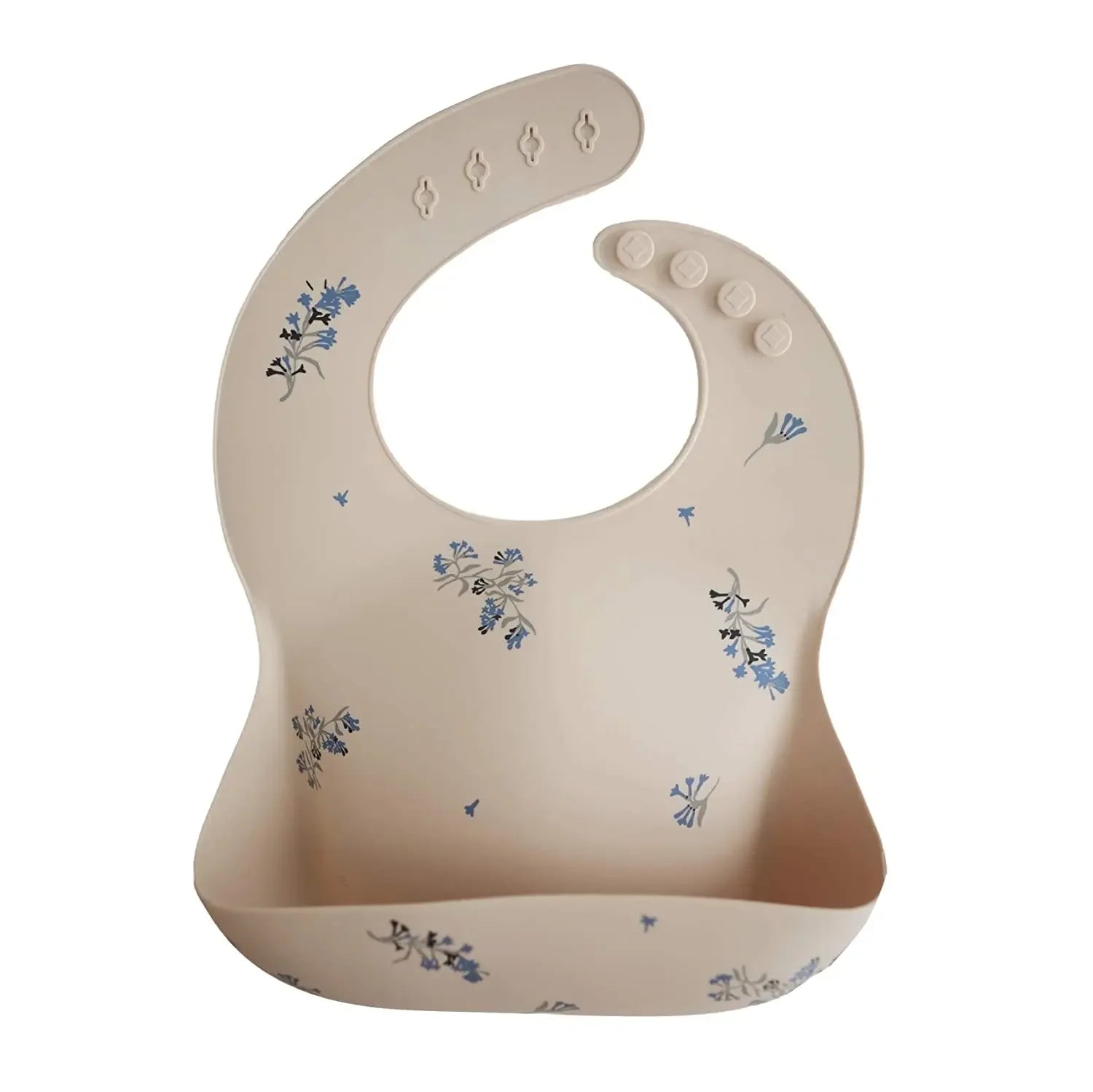 Waterproof Silicone Baby Bib – Adjustable Cute Print Feeding Bib