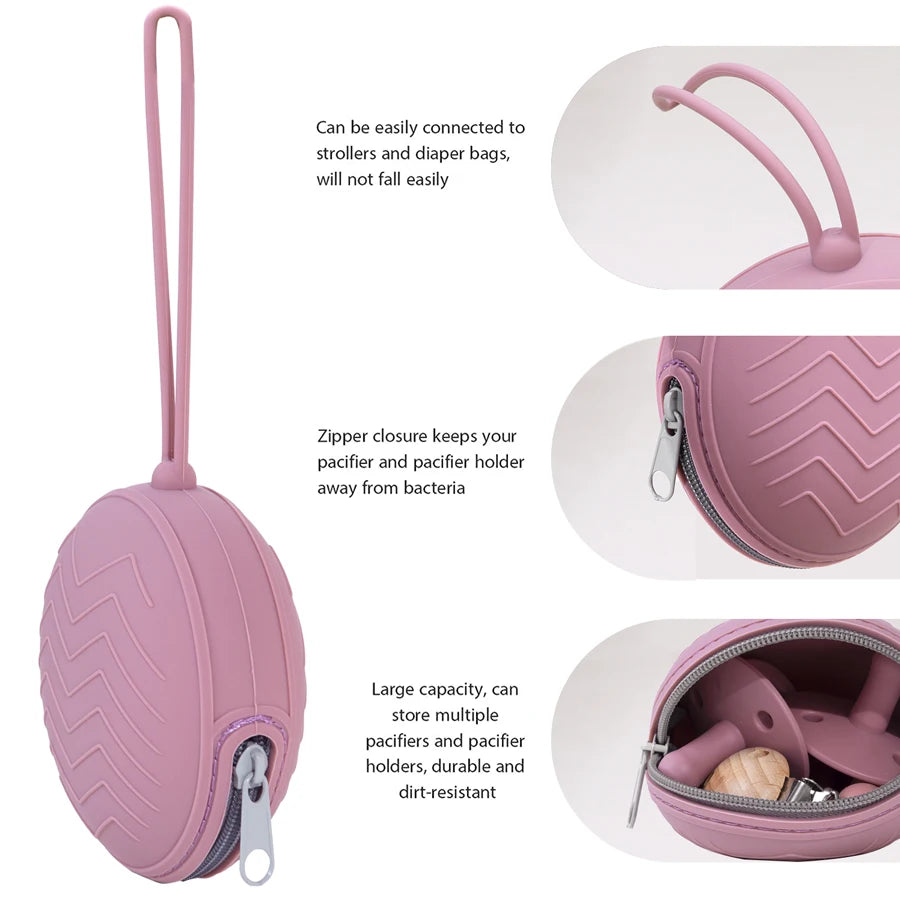 Silicone Baby Pacifier Storage Box – BPA-Free Portable Holder Case