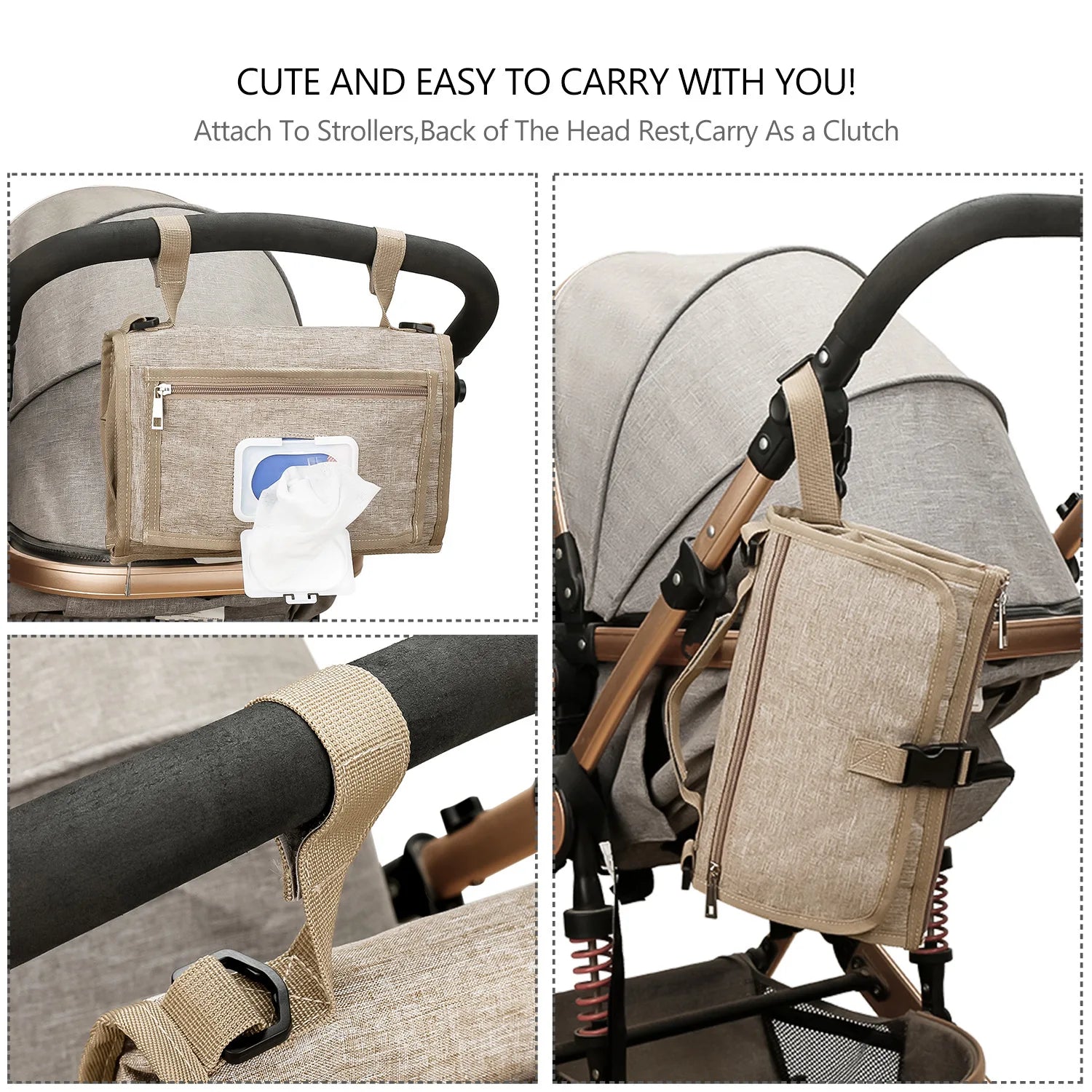 3-in-1 Portable Baby Changing Pad – Waterproof Travel Organizer