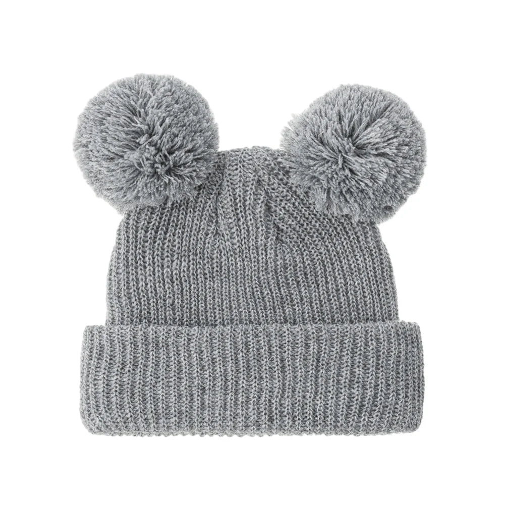 Soft Knitted Pom Pom Baby Hat – Cozy Winter Beanie for Newborns