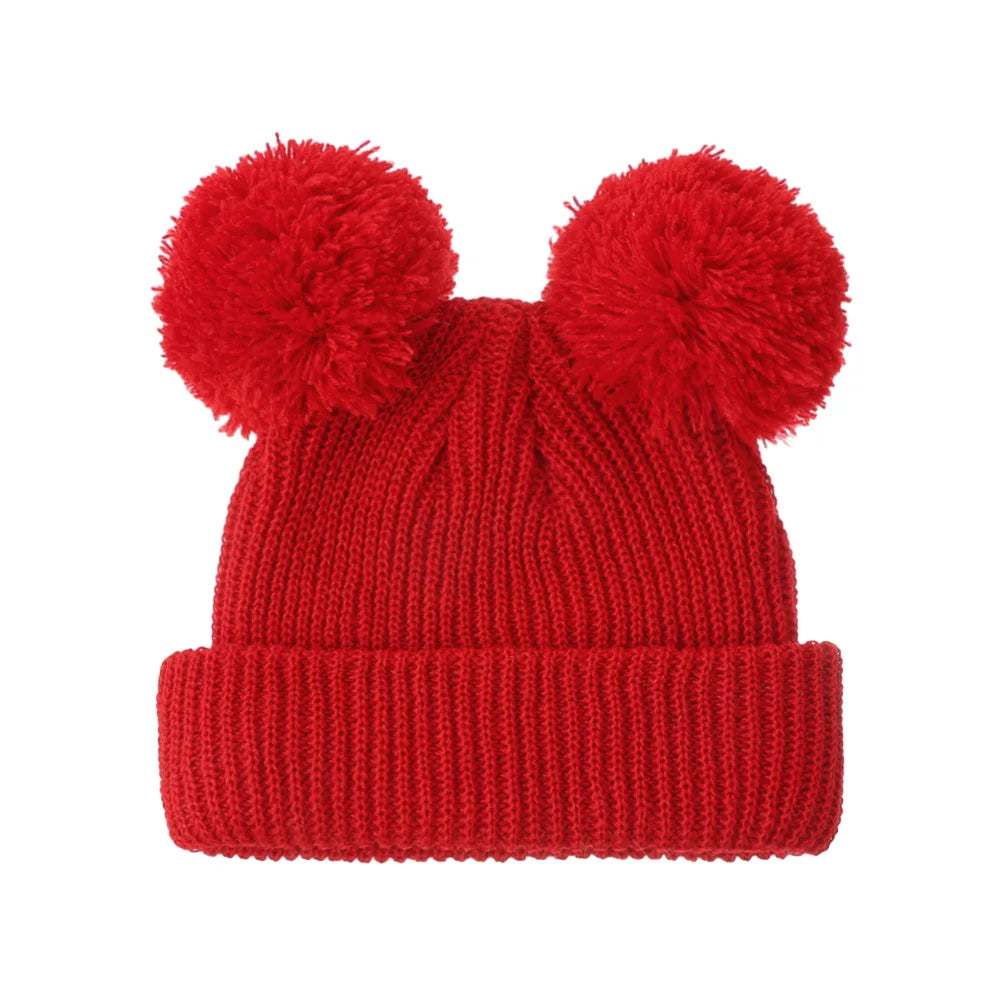 Soft Knitted Pom Pom Baby Hat – Cozy Winter Beanie for Newborns