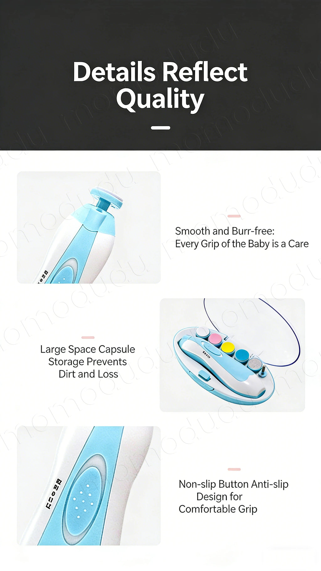 Electric Baby Nail Trimmer Kit – Safe & Gentle Nail Care Tool
