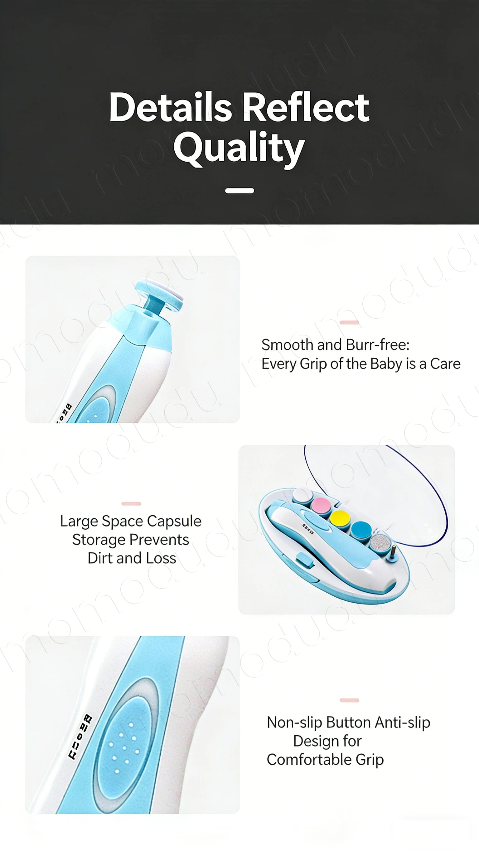 Electric Baby Nail Trimmer Kit – Safe & Gentle Nail Care Tool