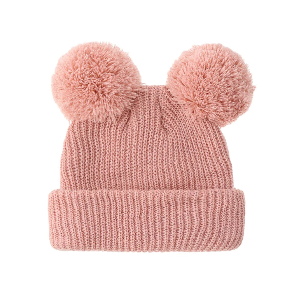 Soft Knitted Pom Pom Baby Hat – Cozy Winter Beanie for Newborns