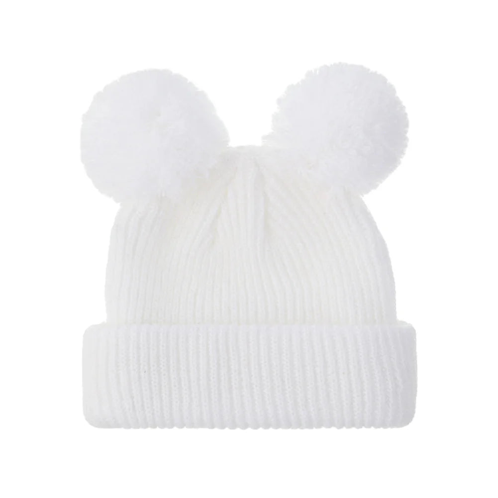 Soft Knitted Pom Pom Baby Hat – Cozy Winter Beanie for Newborns