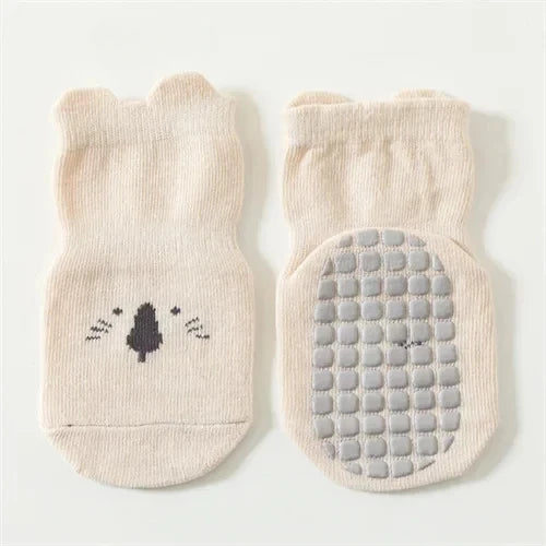 Non-Slip Baby Floor Socks – Cute Animal Pattern (3/5 Pairs)