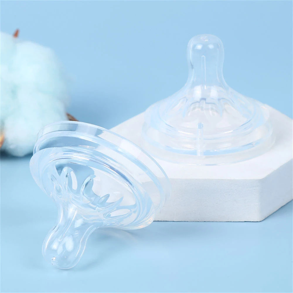 Wide-Mouth Silicone Baby Bottle Nipple – Natural Shape, BPA-Free & Soft