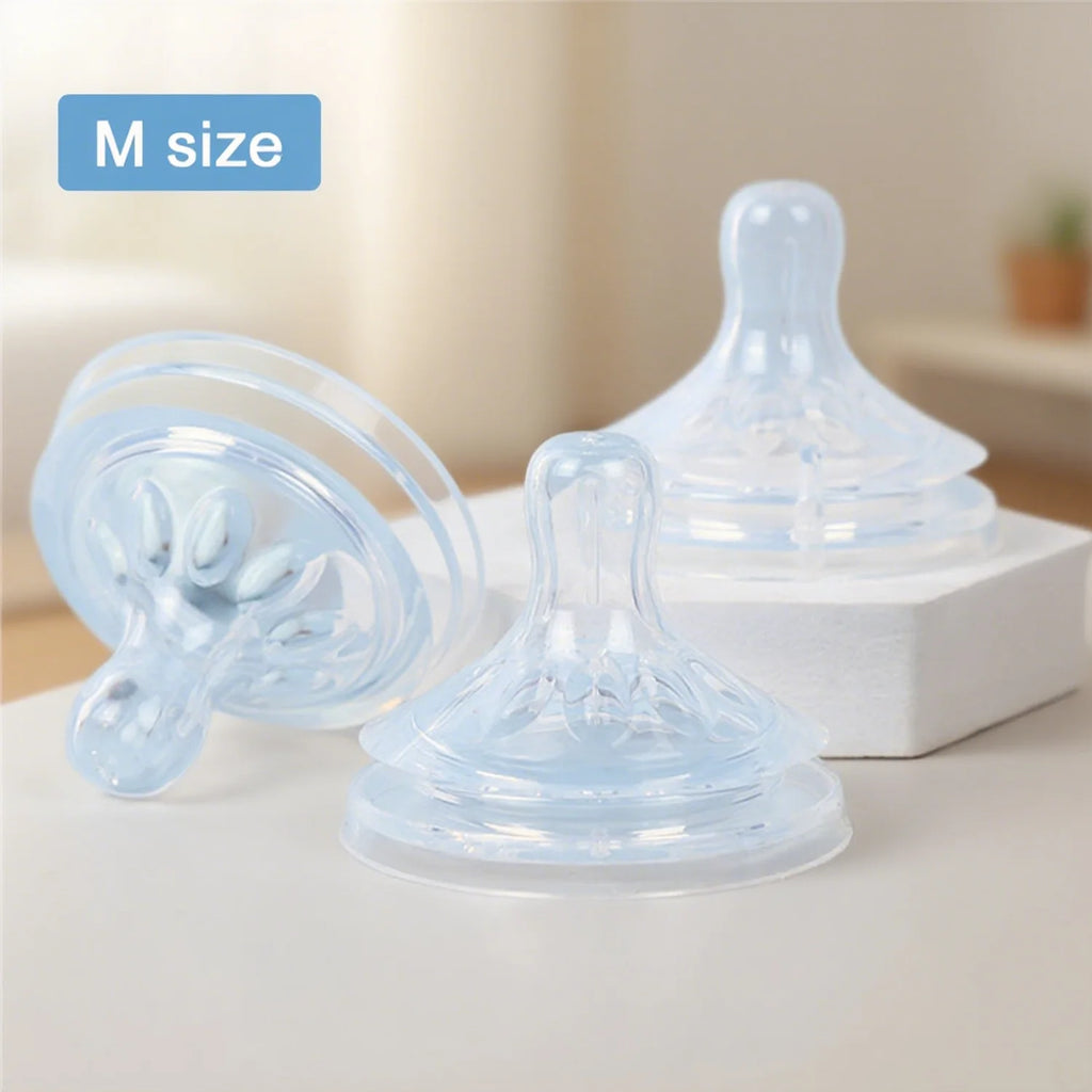Wide-Mouth Silicone Baby Bottle Nipple – Natural Shape, BPA-Free & Soft