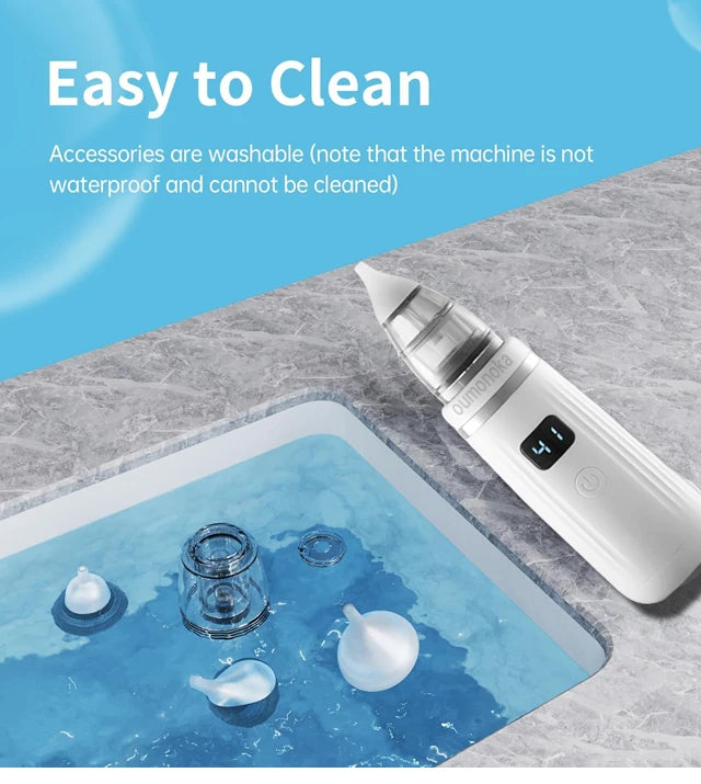 Gentle Electric Baby Nasal Aspirator – Quiet & Safe for Newborns
