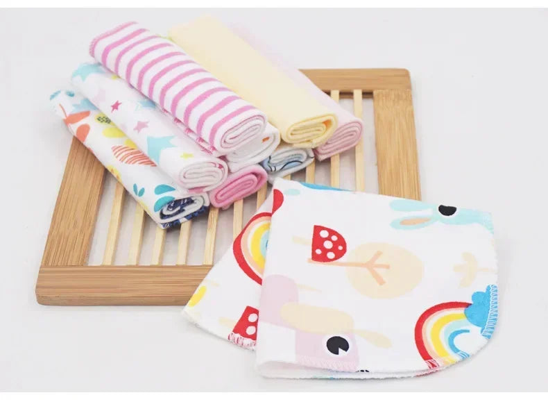 Cotton Baby Towels Set – Soft & Absorbent Newborn Saliva Washcloths (5/8 Pack)