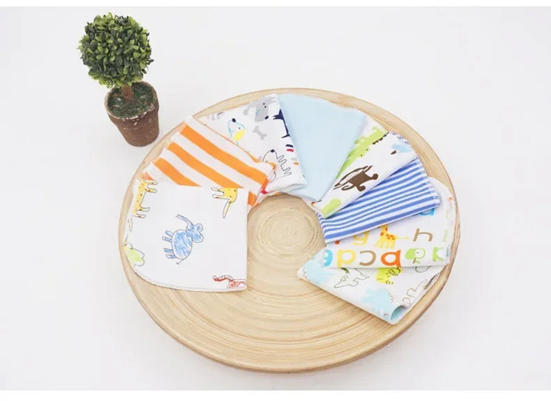 Cotton Baby Towels Set – Soft & Absorbent Newborn Saliva Washcloths (5/8 Pack)