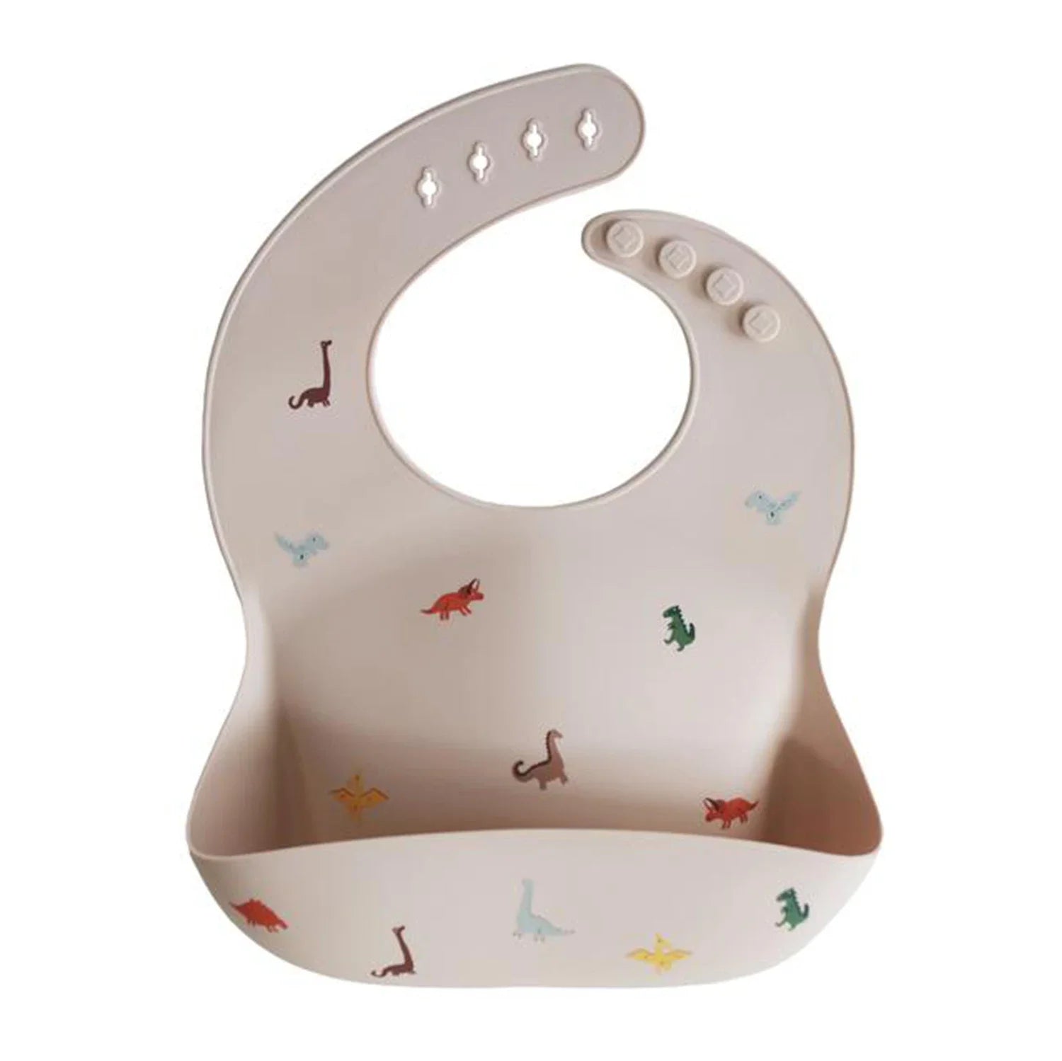 Waterproof Silicone Baby Bib – Adjustable Cute Print Feeding Bib