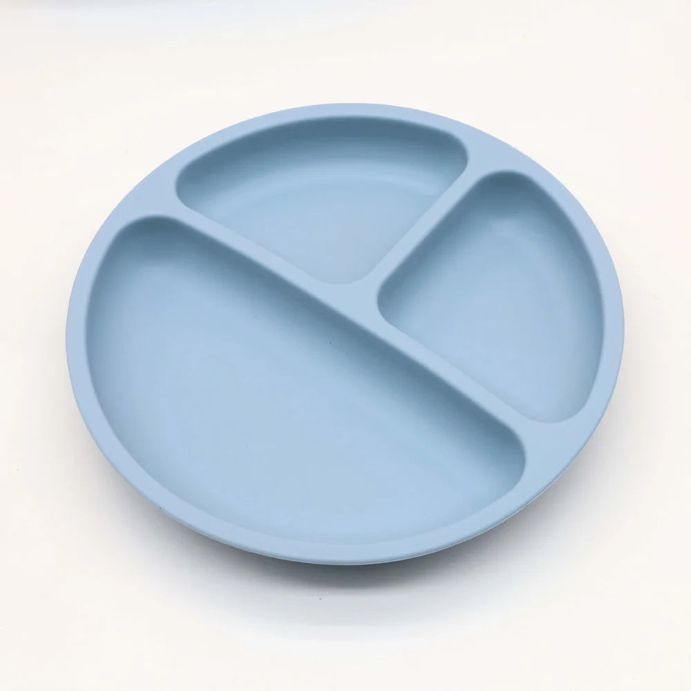 7-Piece Silicone Baby Feeding Set – Suction Bowl, Plate & Utensils