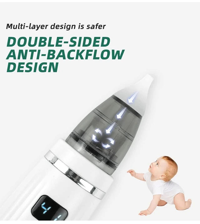 Gentle Electric Baby Nasal Aspirator – Quiet & Safe for Newborns