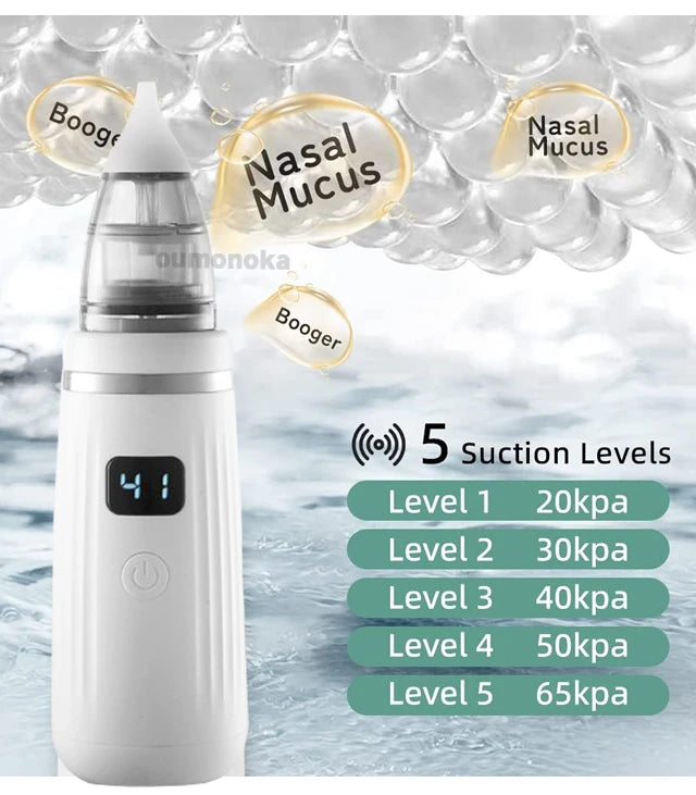 Gentle Electric Baby Nasal Aspirator – Quiet & Safe for Newborns