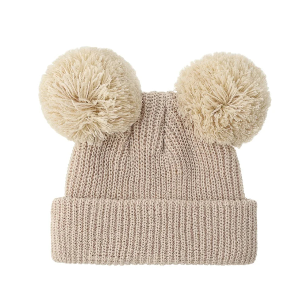 Soft Knitted Pom Pom Baby Hat – Cozy Winter Beanie for Newborns