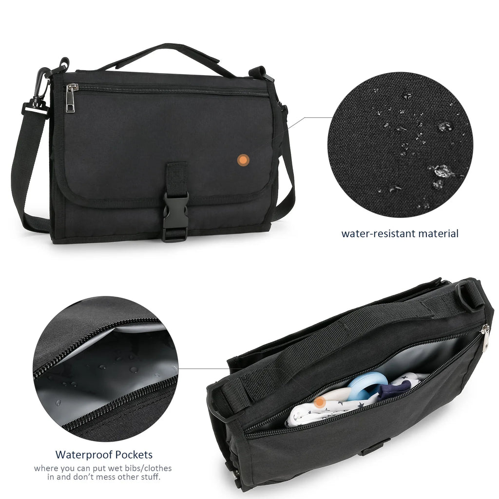 3-in-1 Portable Baby Changing Pad – Waterproof Travel Organizer