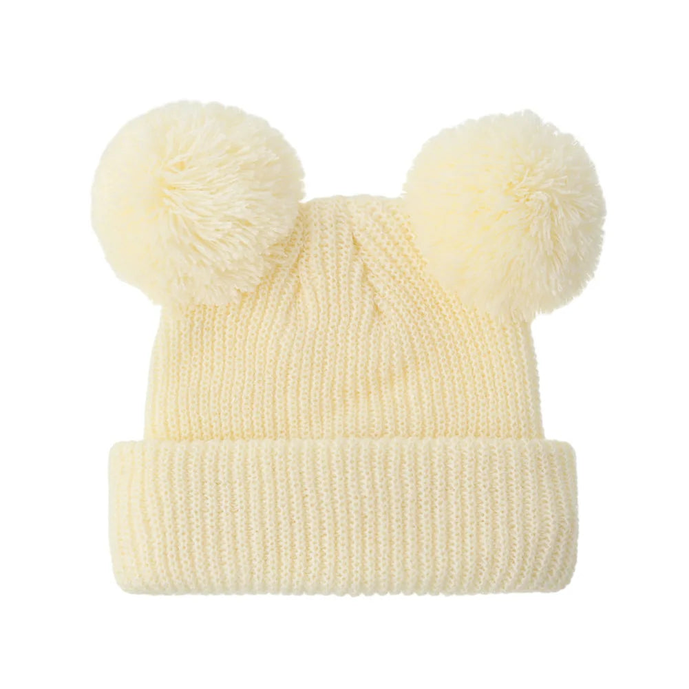 Soft Knitted Pom Pom Baby Hat – Cozy Winter Beanie for Newborns