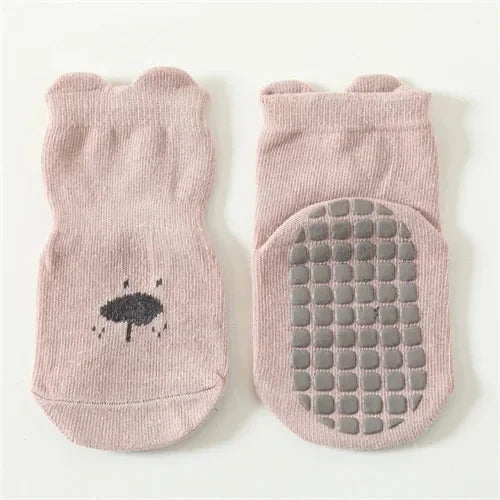 Non-Slip Baby Floor Socks – Cute Animal Pattern (3/5 Pairs)