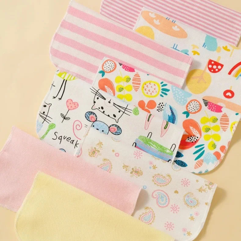 Cotton Baby Towels Set – Soft & Absorbent Newborn Saliva Washcloths (5/8 Pack)