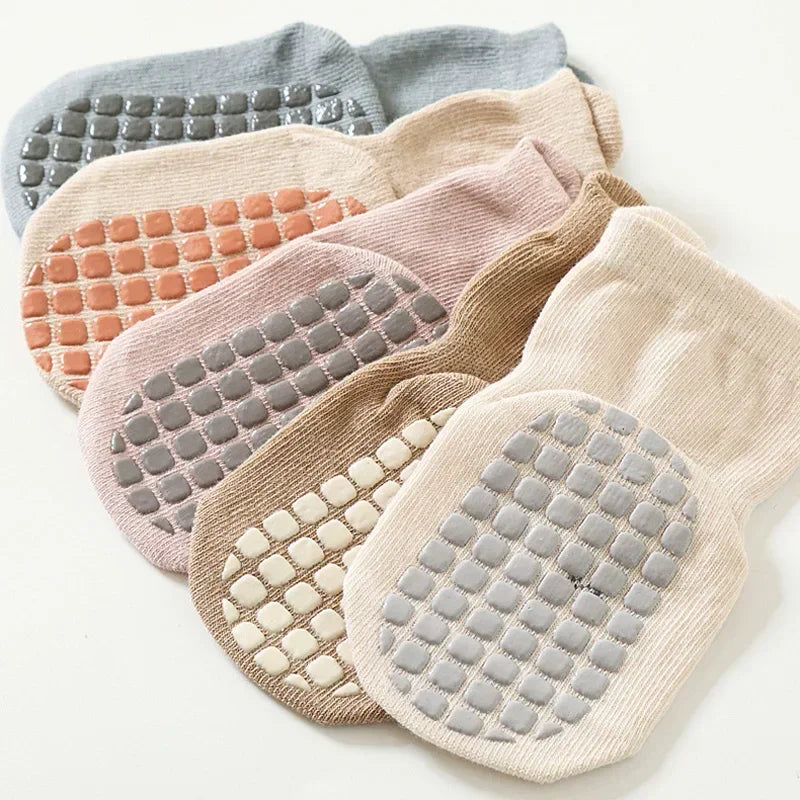 Non-Slip Baby Floor Socks – Cute Animal Pattern (3/5 Pairs)