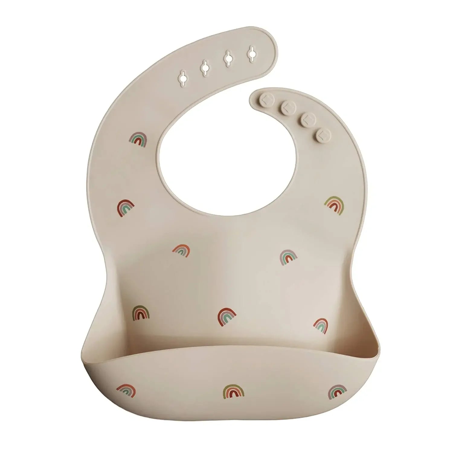 Waterproof Silicone Baby Bib – Adjustable Cute Print Feeding Bib
