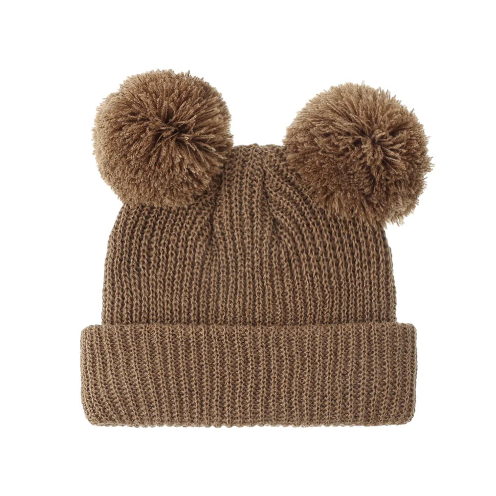 Soft Knitted Pom Pom Baby Hat – Cozy Winter Beanie for Newborns