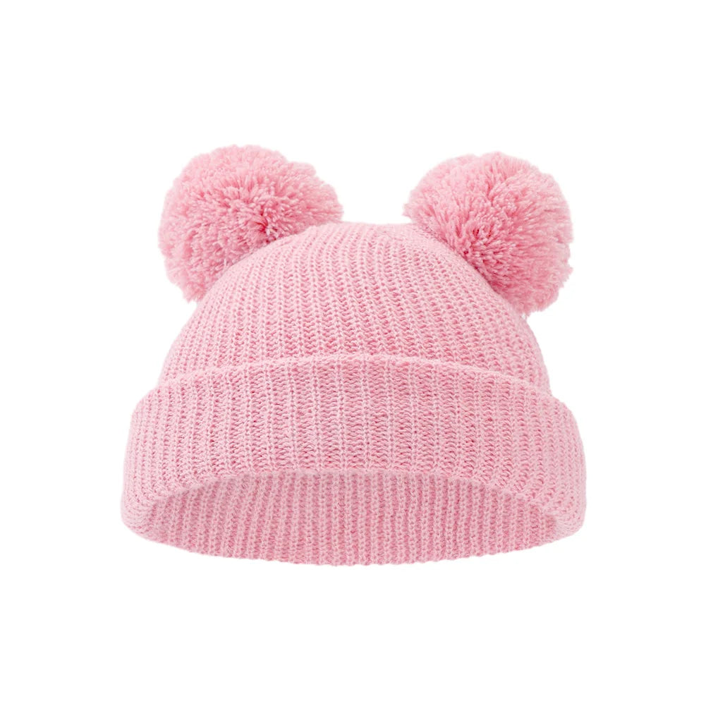 Soft Knitted Pom Pom Baby Hat – Cozy Winter Beanie for Newborns