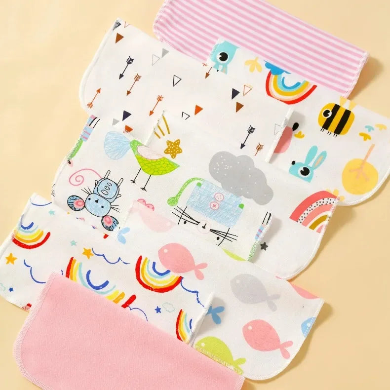 Cotton Baby Towels Set – Soft & Absorbent Newborn Saliva Washcloths (5/8 Pack)