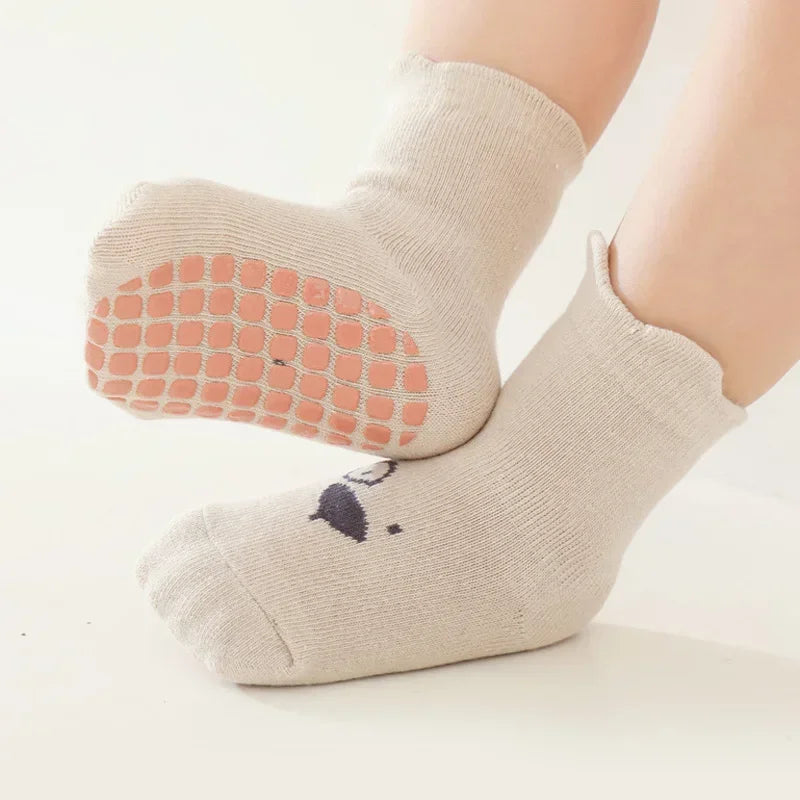 Non-Slip Baby Floor Socks – Cute Animal Pattern (3/5 Pairs)